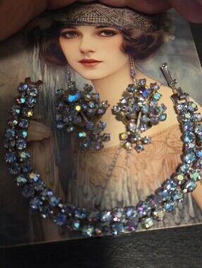 TRIAD Aurora Crystal Bracelet And Clip On Earrings